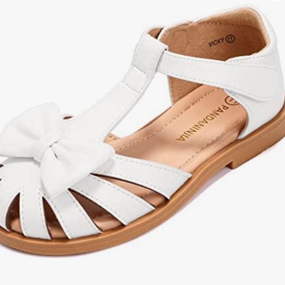 Sandals Toddler/Little Kid Closed-Toe T Strap Flats Dress Sandals Summer Shoes